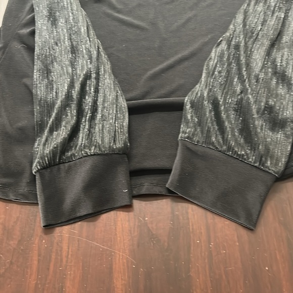 Ever New Curve Pleat Square-Neck Top Blouson Sleeves Black Size 16 - Picture 14 of 14